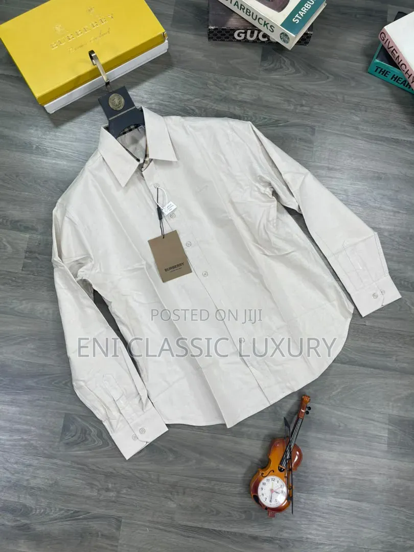Burberry Luxury Men's Shirts Plain Design Good Quality Well Branded