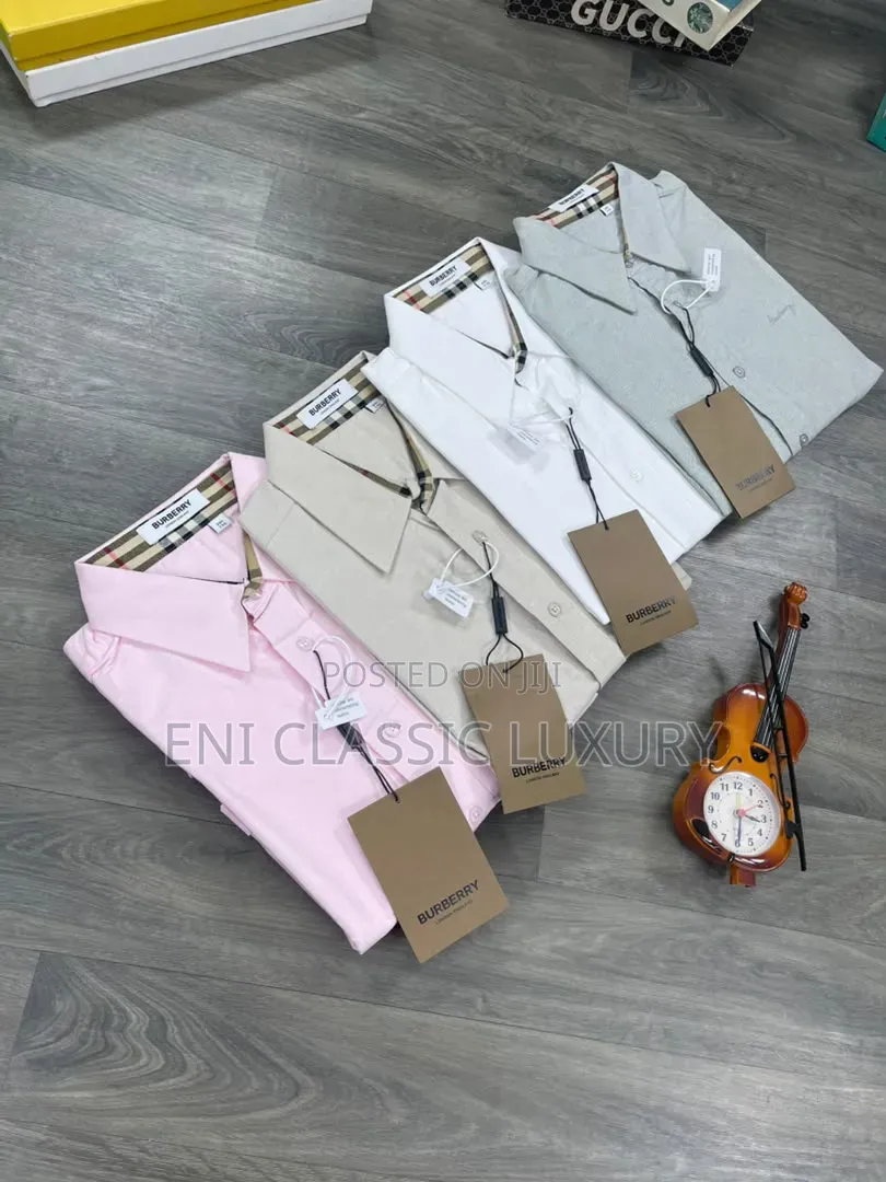 Burberry Luxury Men's Shirts Plain Design Good Quality Well Branded