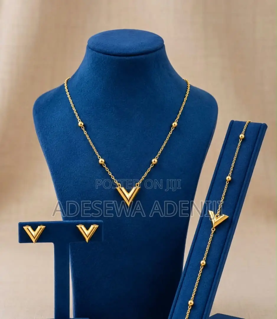 Love Heart Stainless Steel Matching Necklace, Earrings & Bracelets