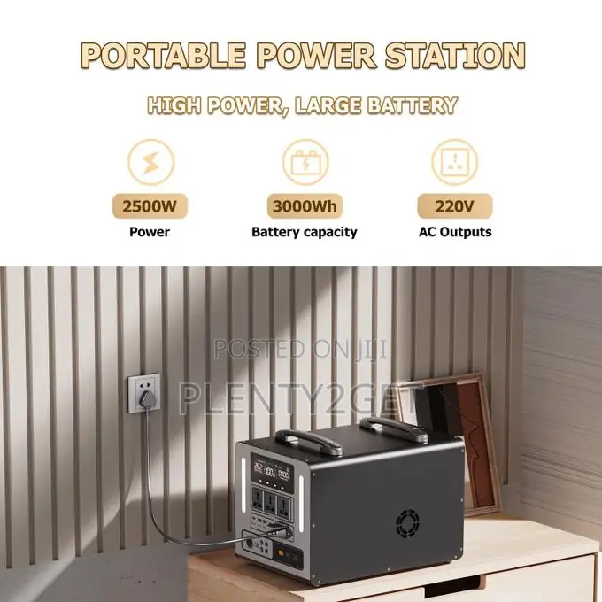VANPA 3kWh 2500W Portable Power Station LiFeP04 Battery Generators