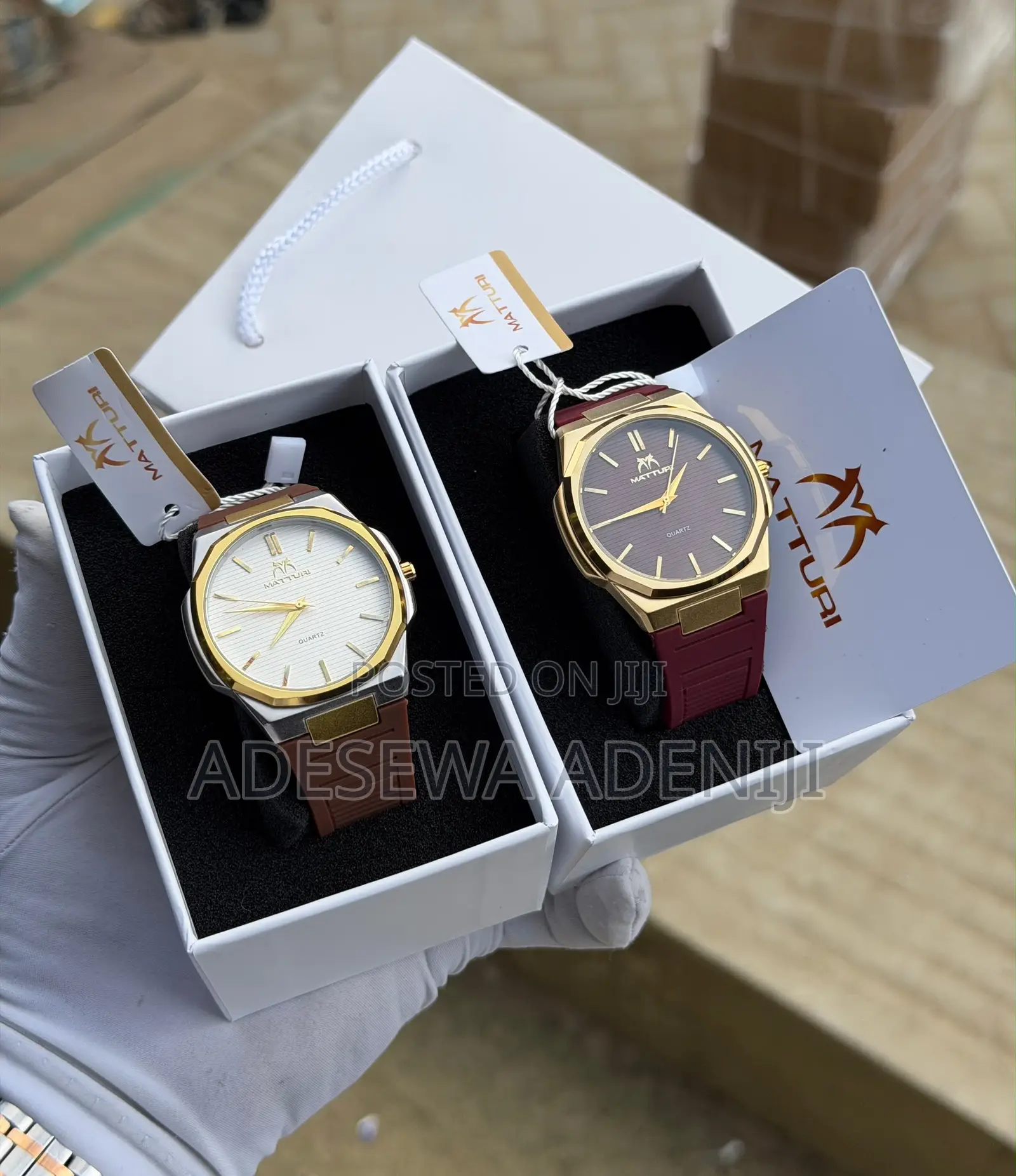 Matturi Slim Face Silicone / Rubber Strap Wristwatch
