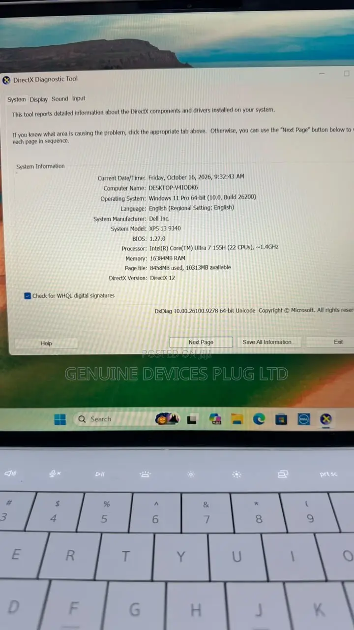 Laptop Dell XPS 13 9340 16GB Intel Core Ultra 7 SSD 512GB