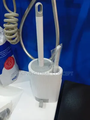 Modern 2-in-1 Toilet Brush Set With Holder + Corner Scrub