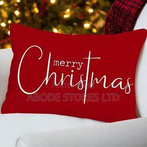 12 X 20 Red Merry Christmas Throw Pillow