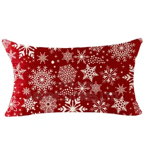 12 X 20 Snowflakes Christmas Throw Pillow