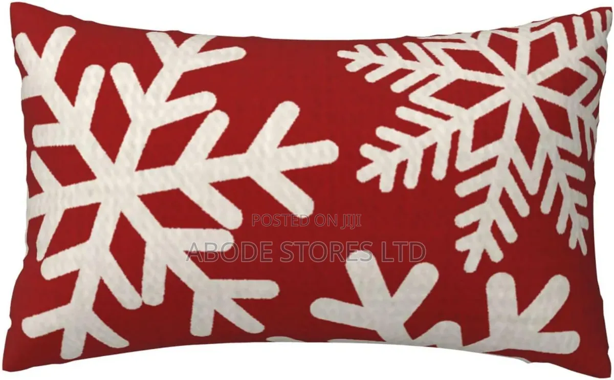12 X 20 Snowflakes Christmas Throw Pillow