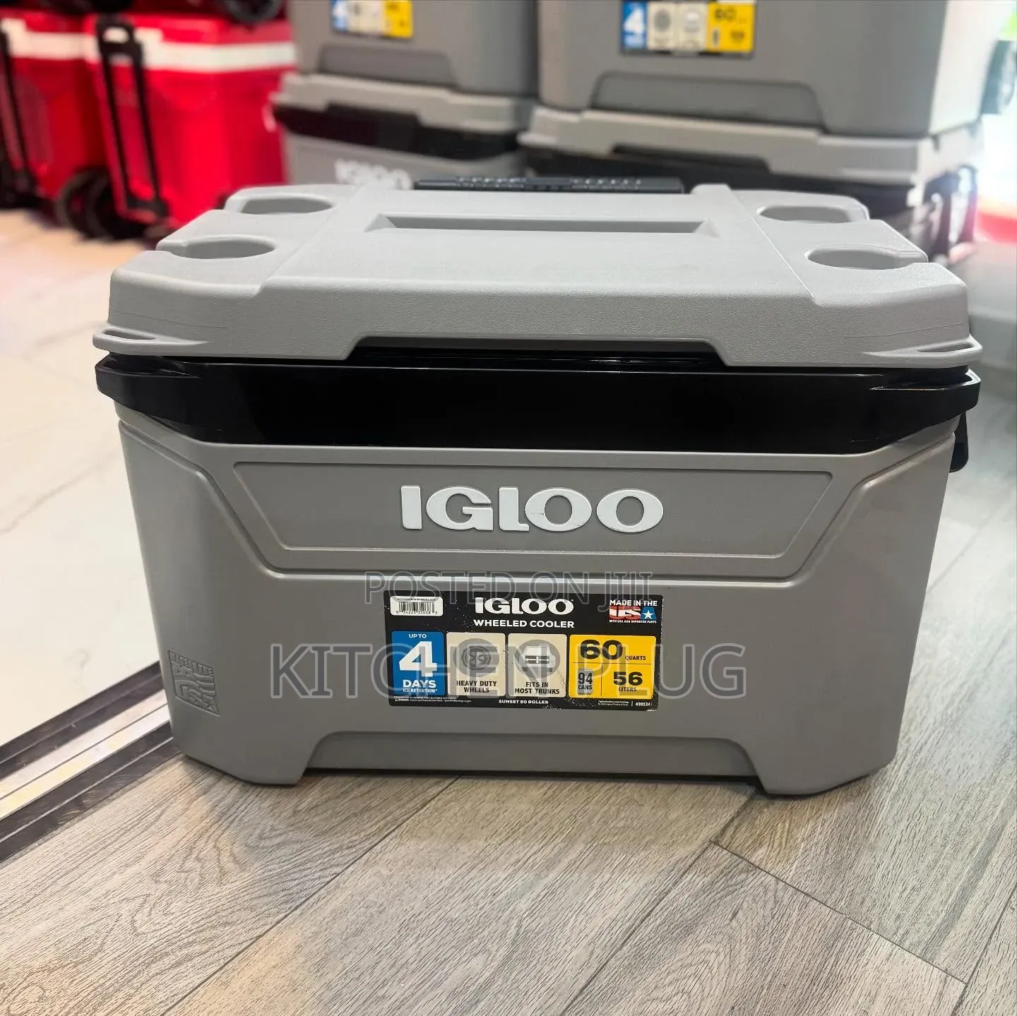 Igloo 60-Quart Sunset Roller Cooler With Wheels