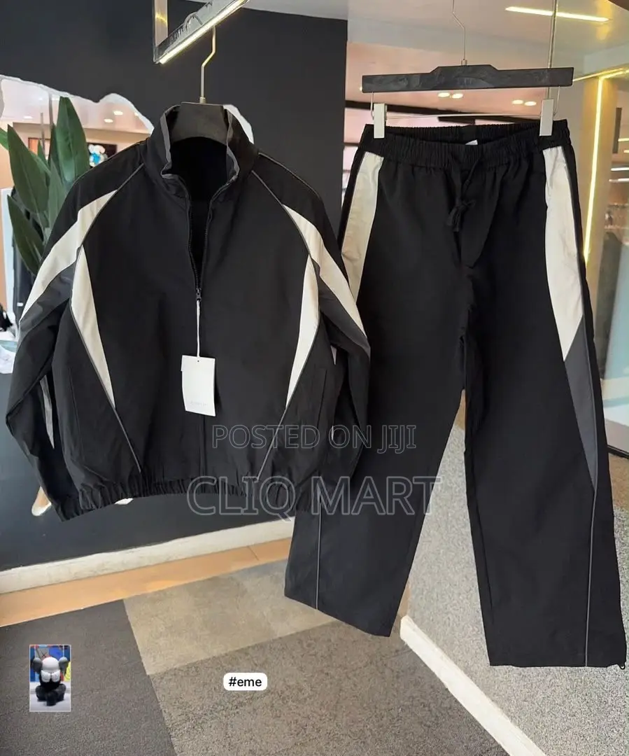 Minimalist Color-Blocked Nylon Tracksuit Co-Ord Sets
