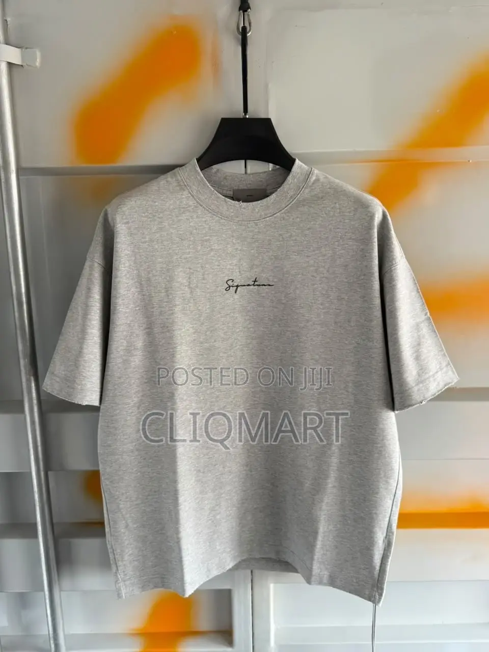 Minimalist "Signature" Script Embroidered Oversized T-Shirts