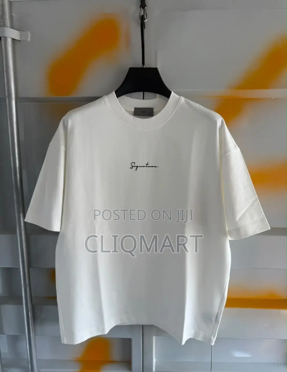 Minimalist "Signature" Script Embroidered Oversized T-Shirts