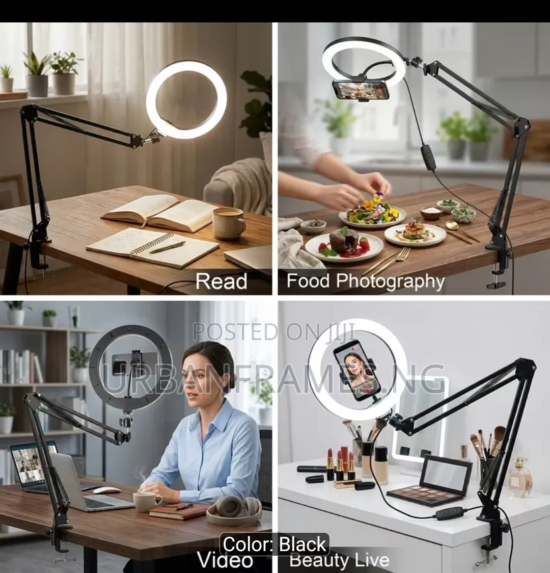 Modern Adjustable LED Desk Lamp With Heavy-Duty Arm