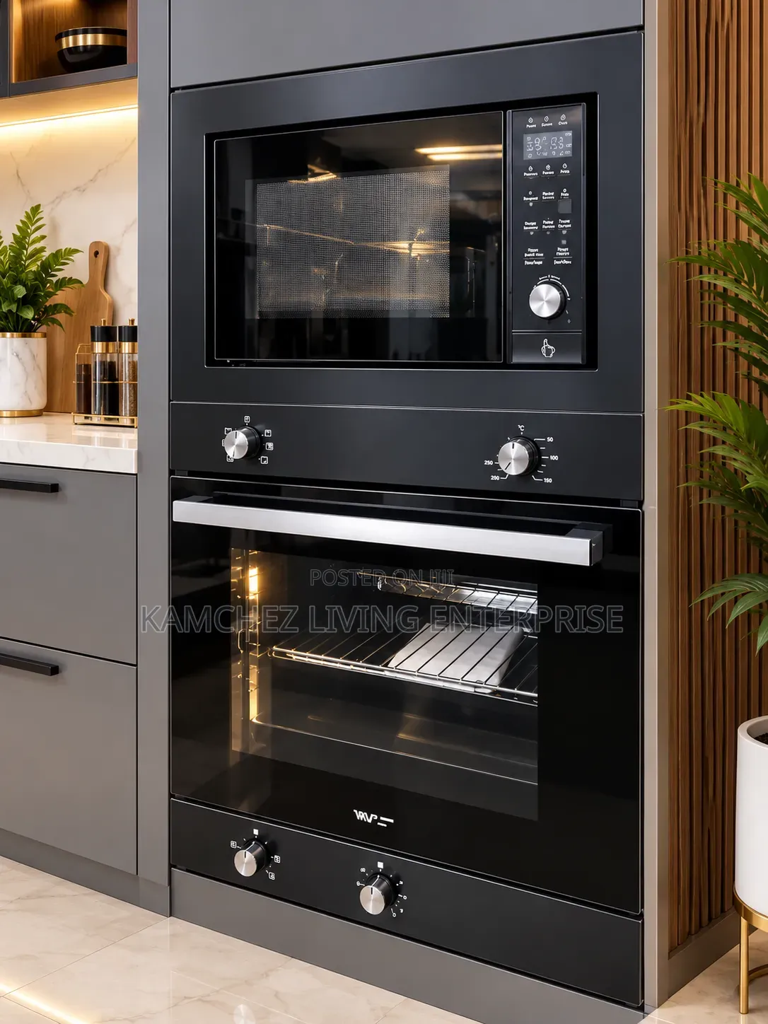 Luxury Built-in Microwave and Electric Oven Combo Set