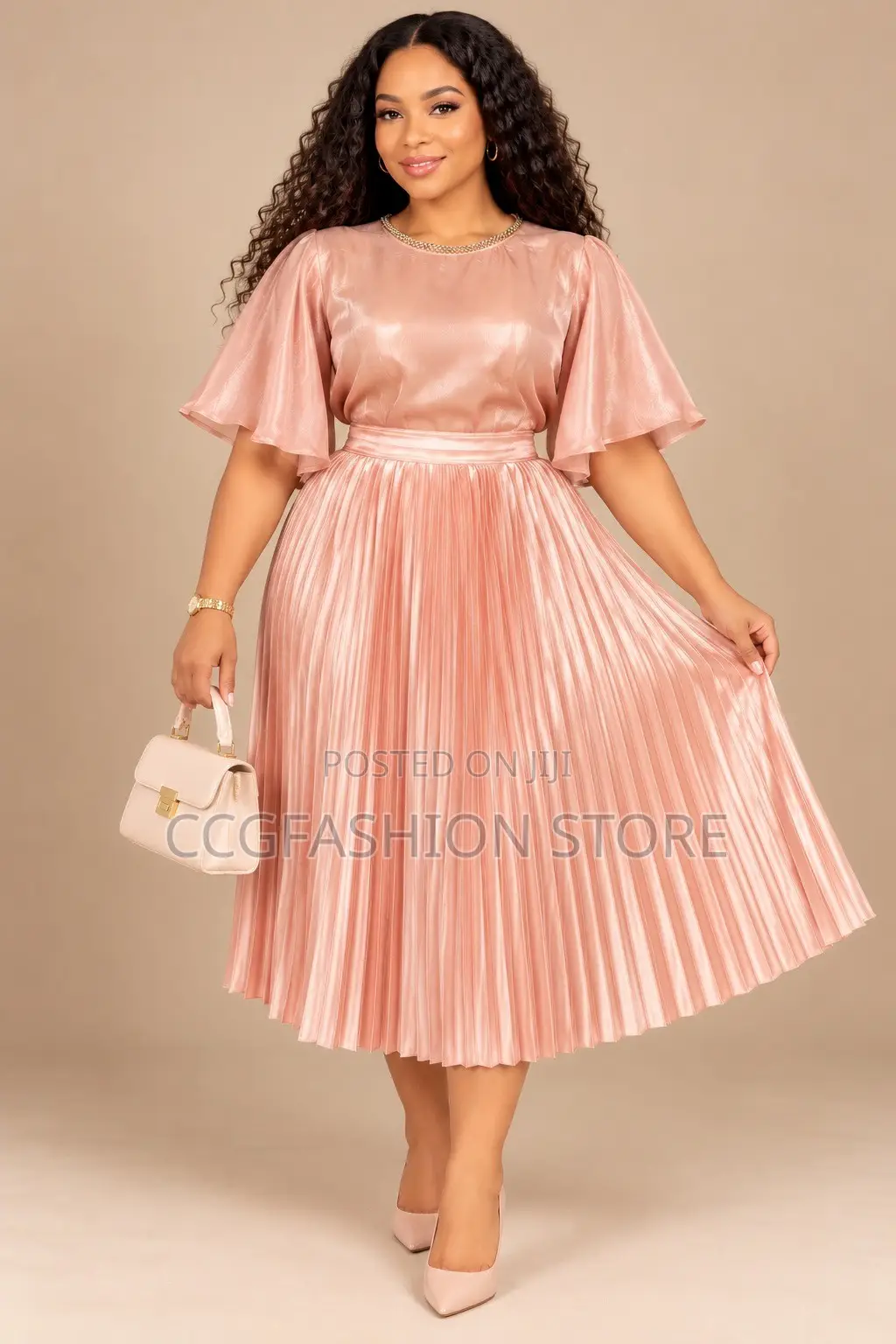 Pleated Skirt and Top Set