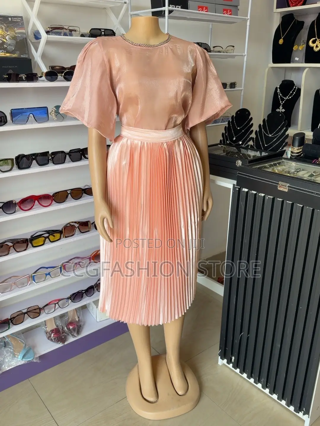 Pleated Skirt and Top Set