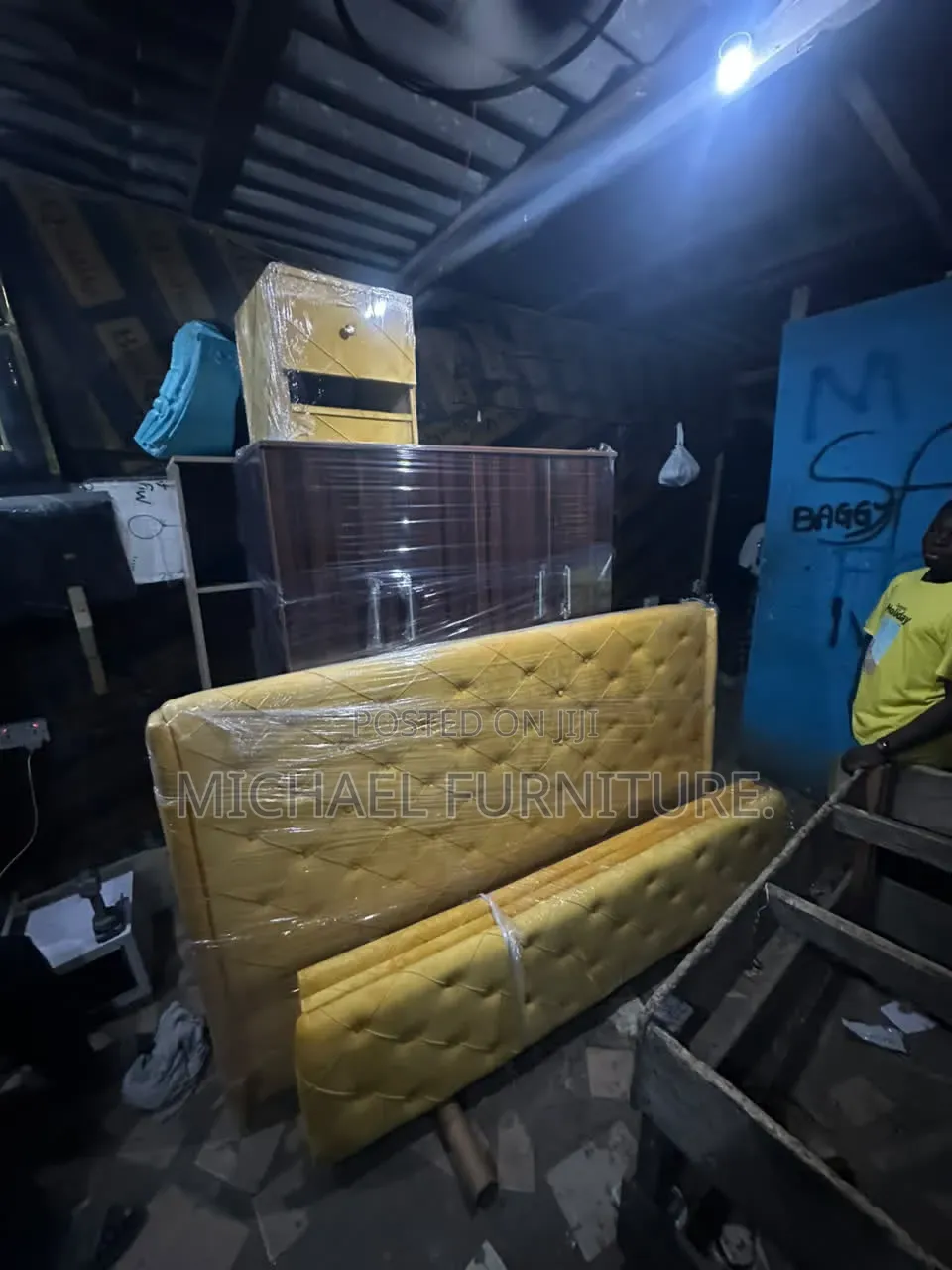 Yellow  6 by 6 Bedframe