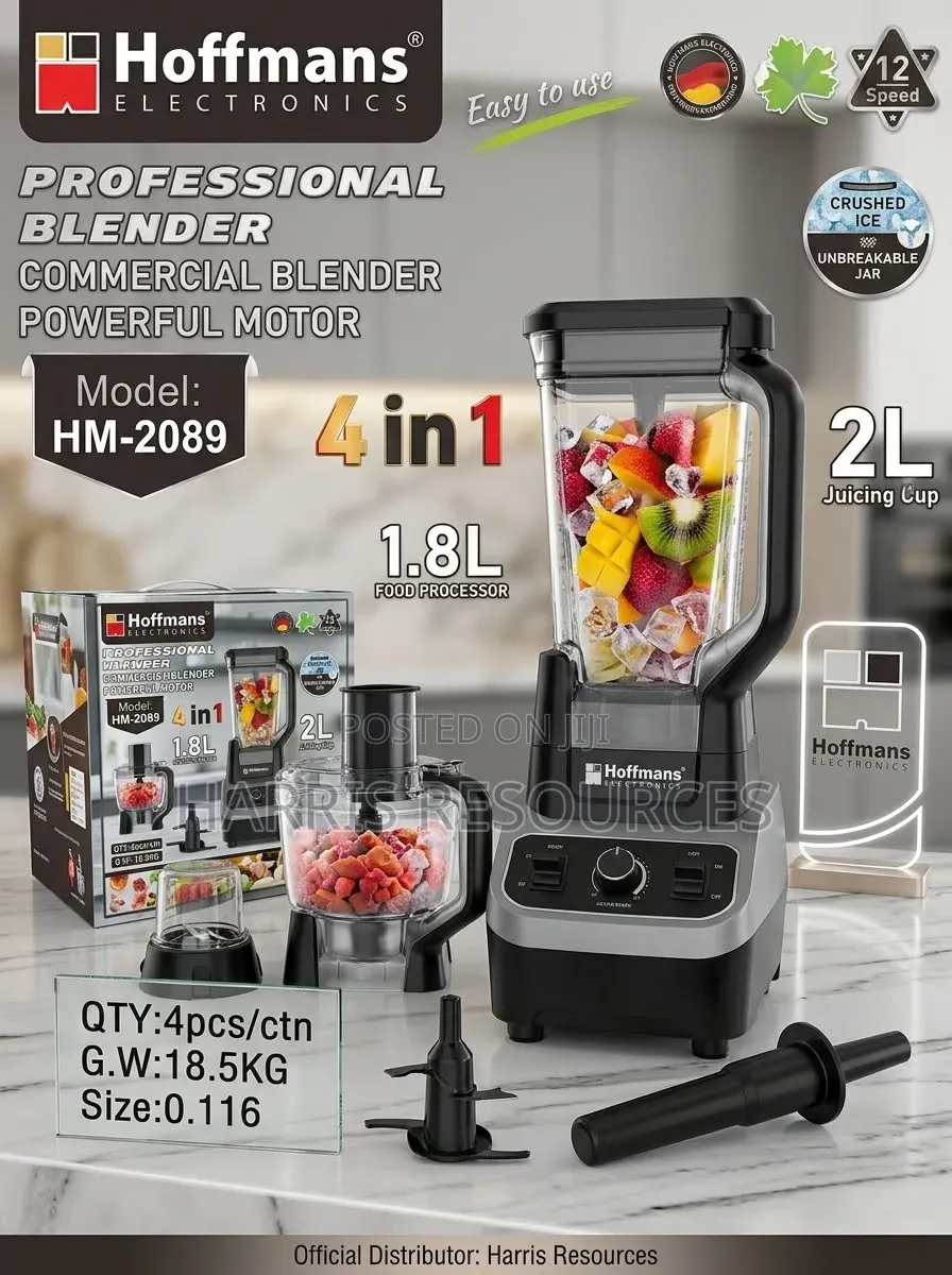 Hoffmans Hm-2089 Multifunctional Wall Breaking Commercial Blender.