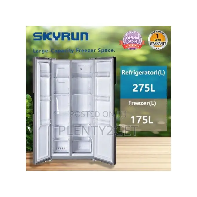 Skyrun 450 Litres Side by Side No Frost Fridge (BCD-450W) - Gray