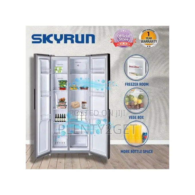 Skyrun 450 Litres Side by Side No Frost Fridge (BCD-450W) - Gray