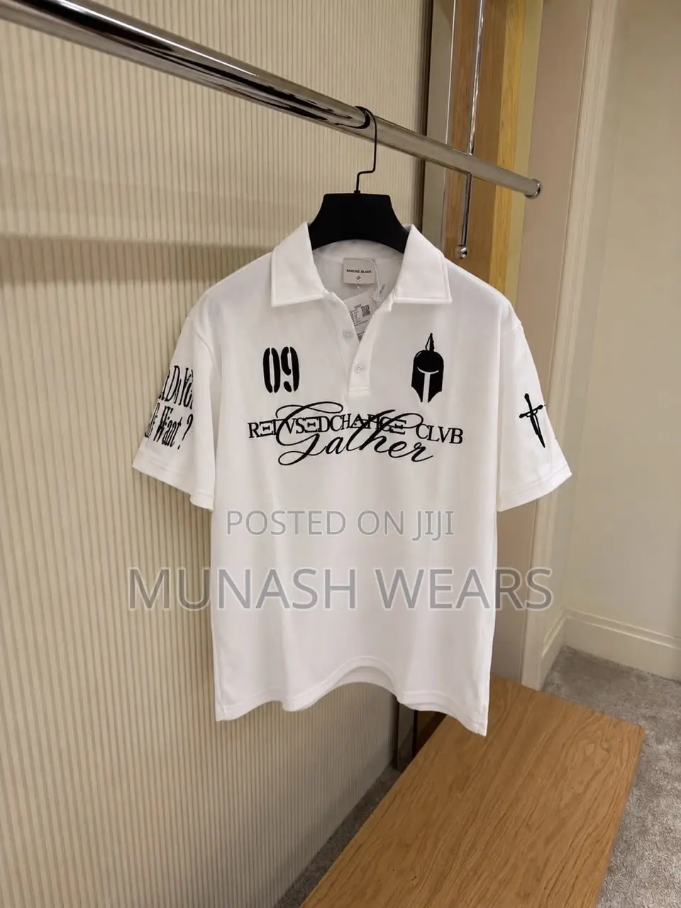 Luxury Crested Polo Available on White and Black