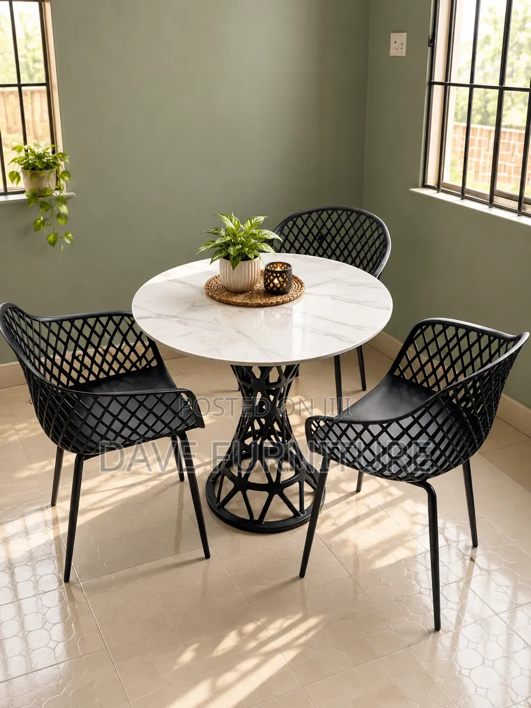 Unique Restaurant 3 Seater Dining Set