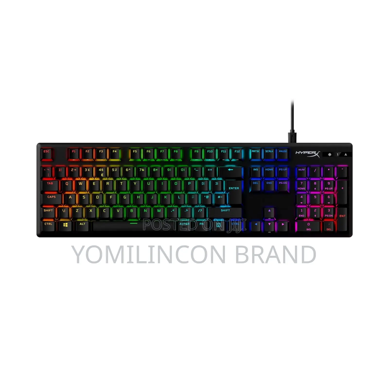 HyperX Alloy Origins Core PBT HX Red Mechanical Gaming Keyboard, Black
