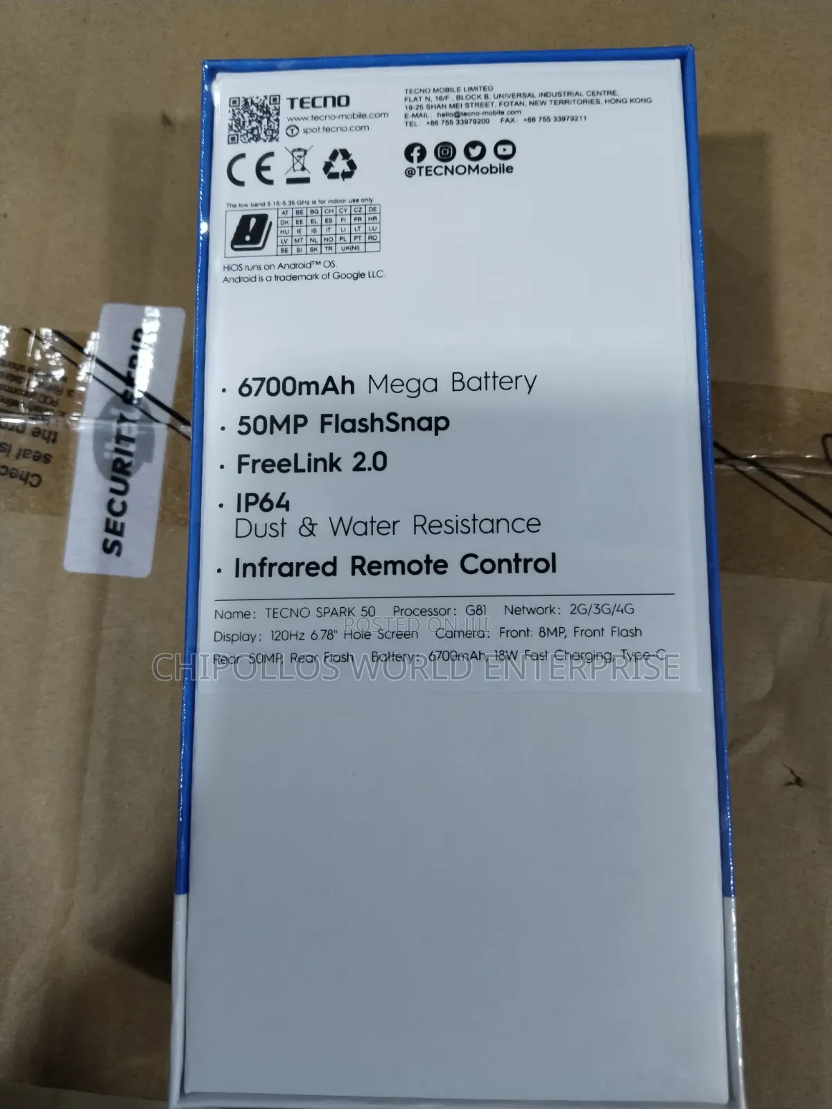 New Tecno Spark 50 128 GB Black