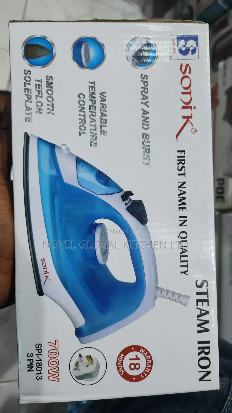 Inverter Sonik Steam Iron 700w 3Pin