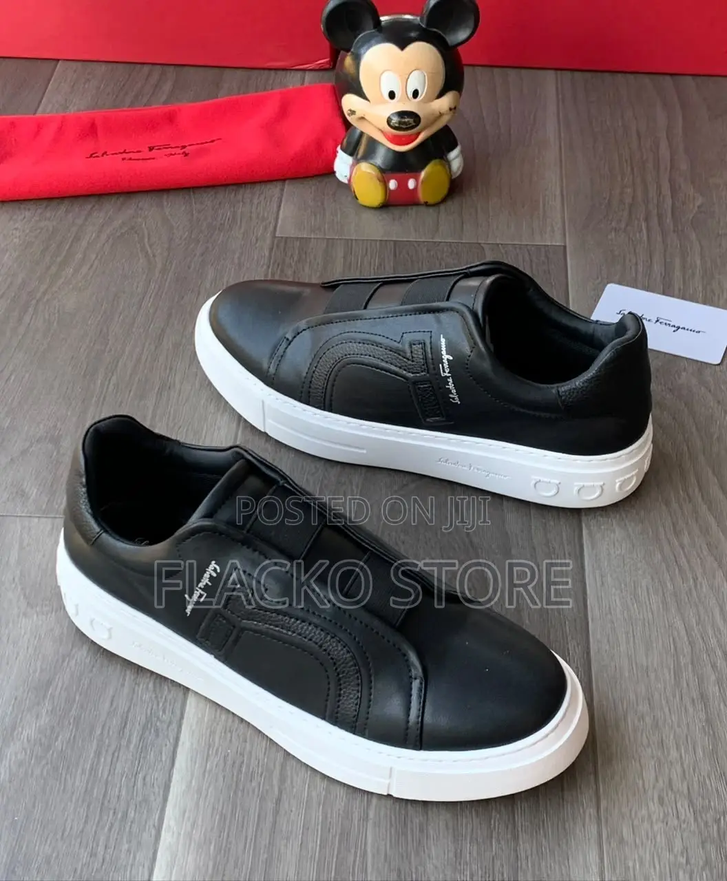 Premium Salvatore Ferragamo Slip Ons Elastic Luxury Shoes