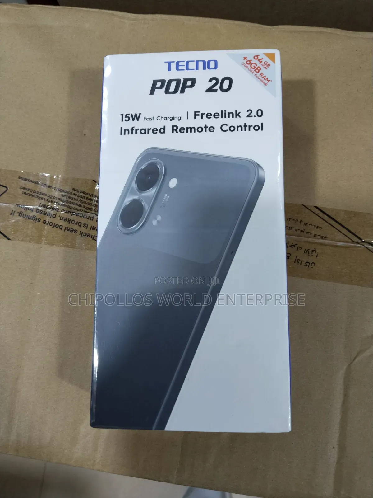 New Tecno Pop 20 64 GB Black