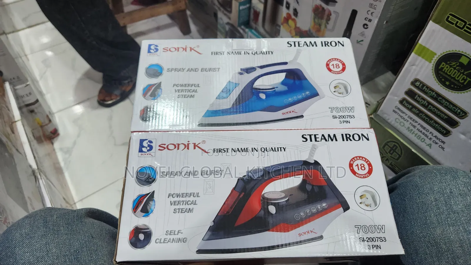 3pin Sonik Big Steam Inverter Iron
