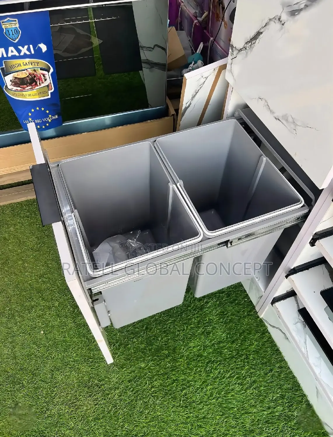 Kitchen Cabinet Double Pull Out Waste Bin