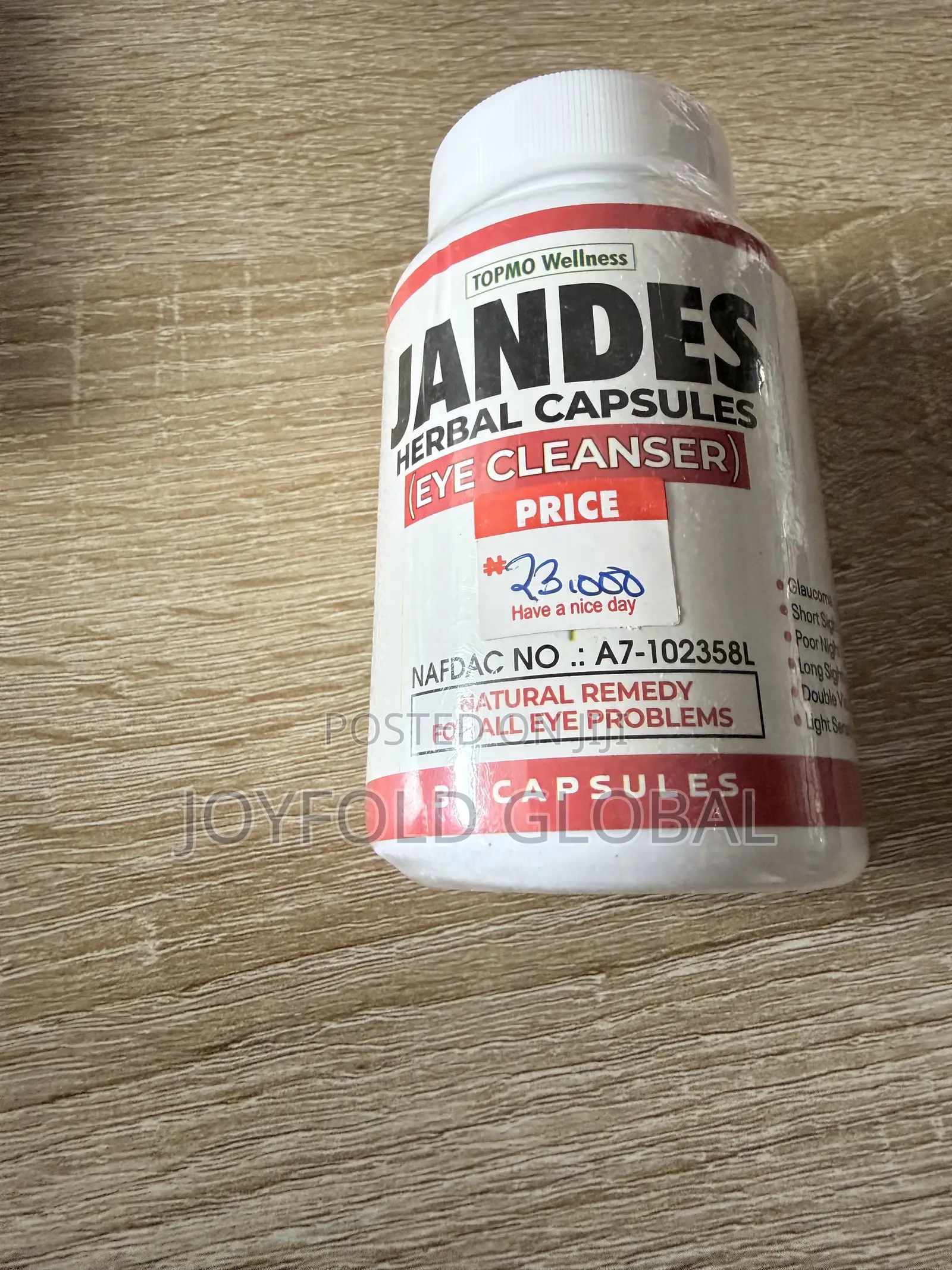 Jandes Herbal -Blurry Vision, Glaucoma, Cataracts and Itchy Eyes