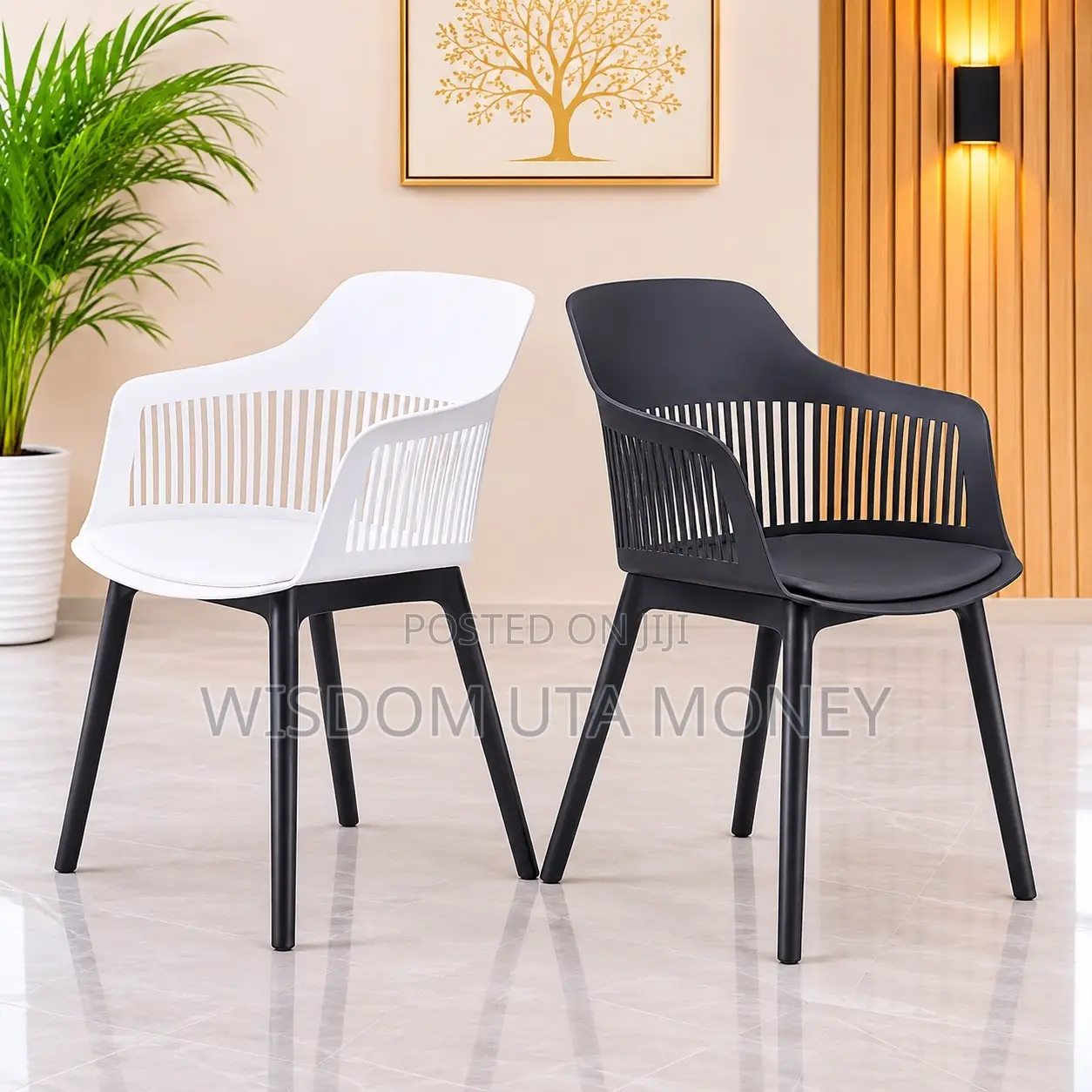 Elegant Modern Plastic Armchair – Stylish, Comfortable & Durable