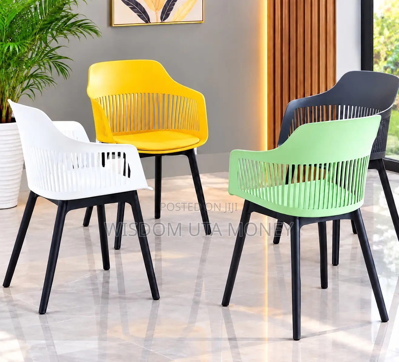 Elegant Modern Plastic Armchair – Stylish, Comfortable & Durable