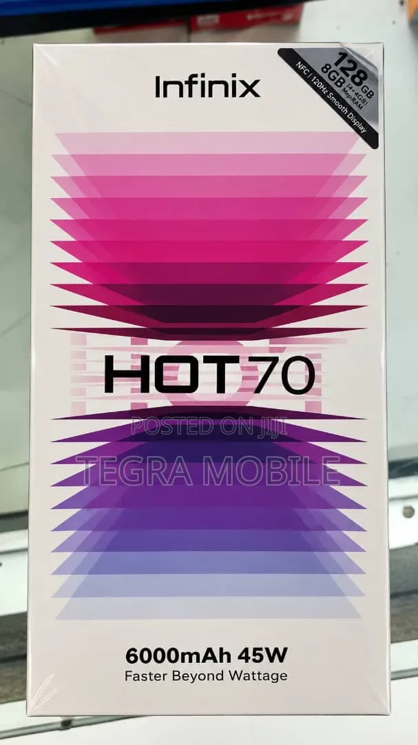New Infinix Hot 70 128 GB Silver