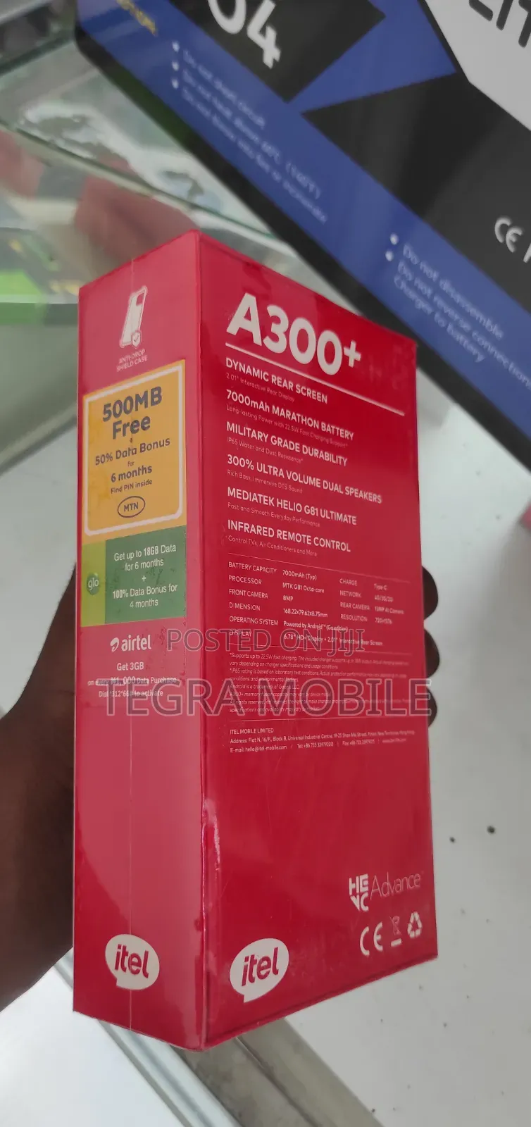 New Itel A300+ 128 GB Blue