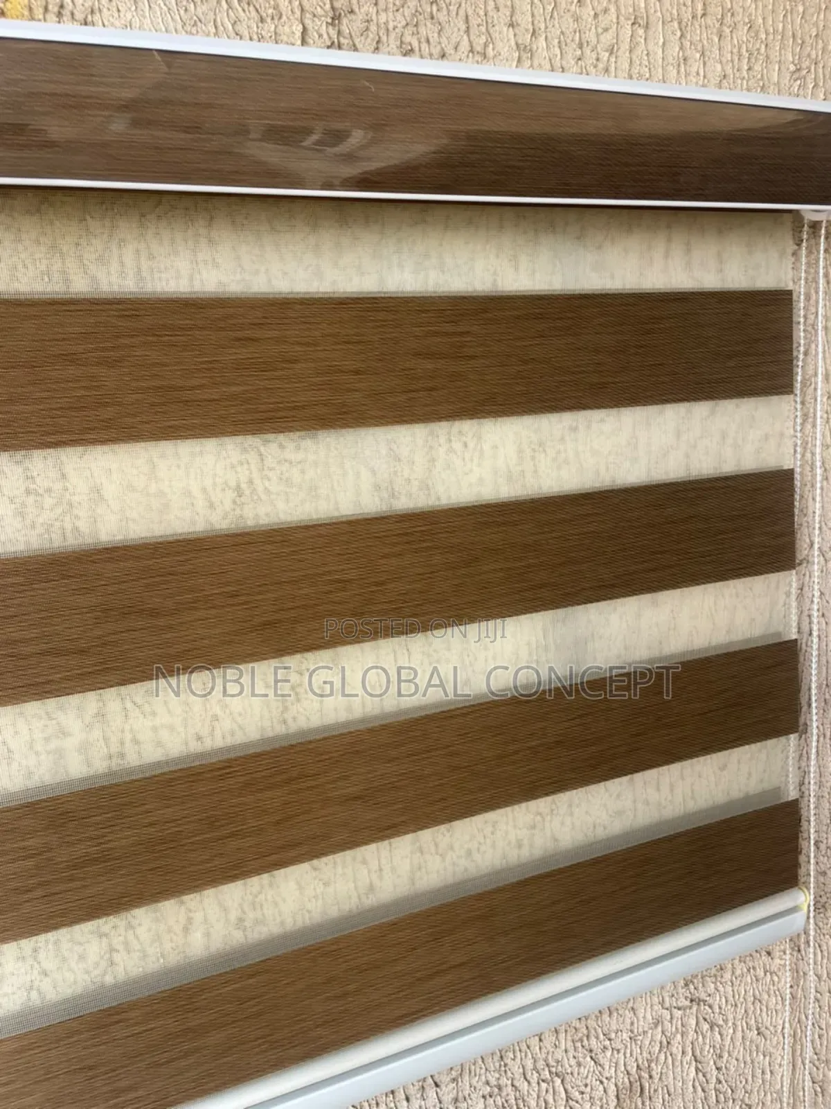 Brown Fabric Day and Night Blind