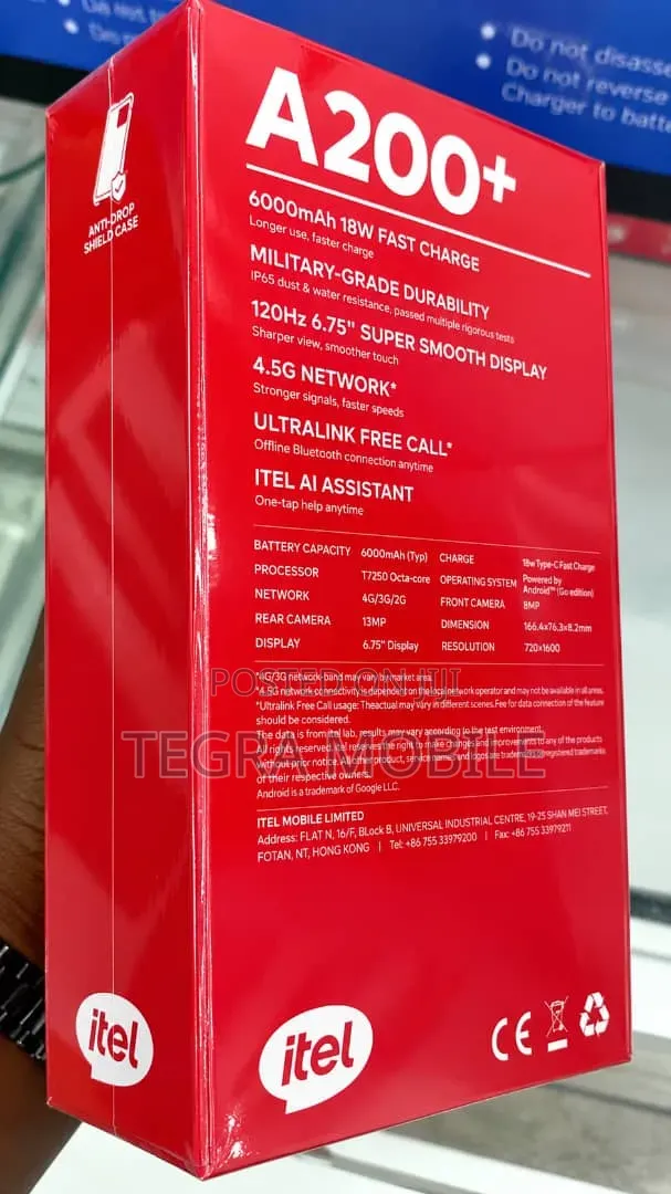 New Itel A200+ 64 GB Orange