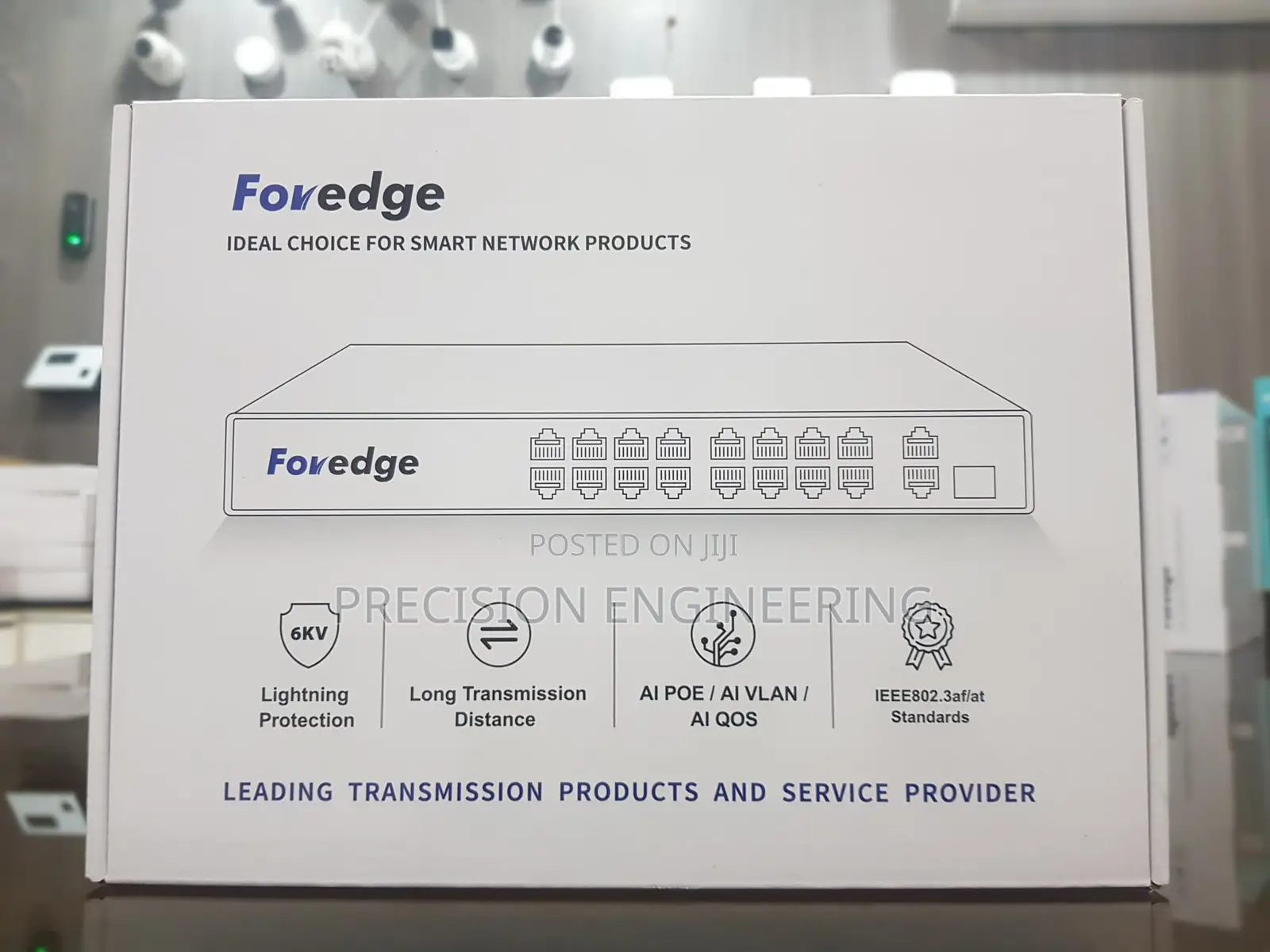 Foredge AI6016 16-Port AI PoE Switch With Gigabit Uplink