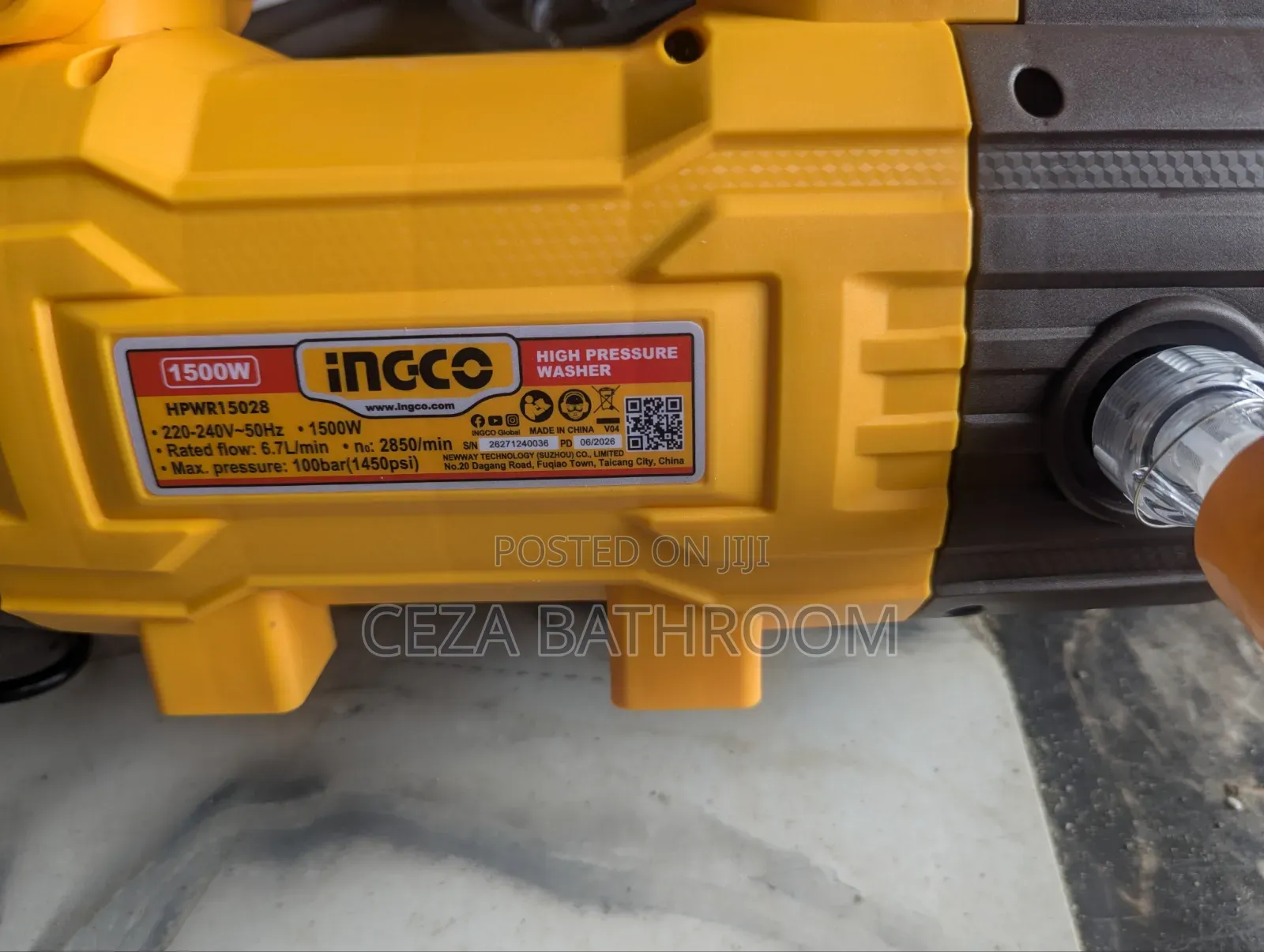 INGCO 1500W High Pressure Washer