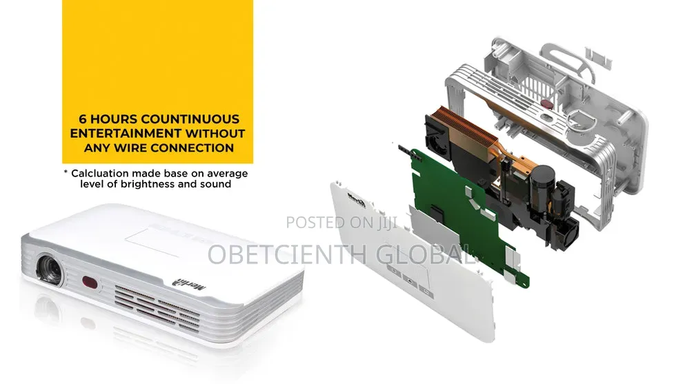 Merlin 3D PocketBeam Pro 2500lumens Projector 7800mah Built-in Battery