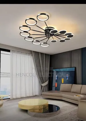 Modern Black Circular LED Ceiling Chandelier