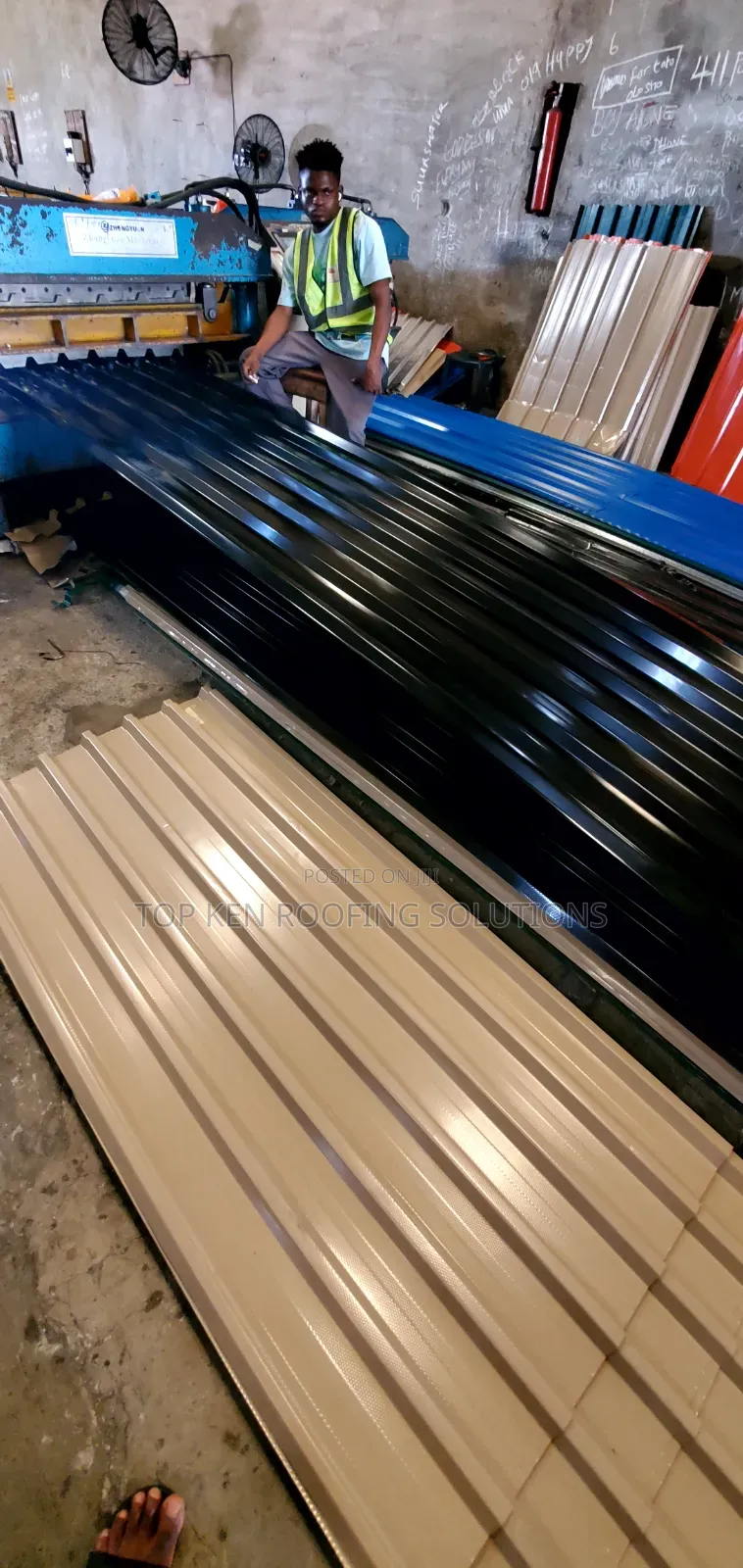 0.65mm Black Oven Baked Longspan