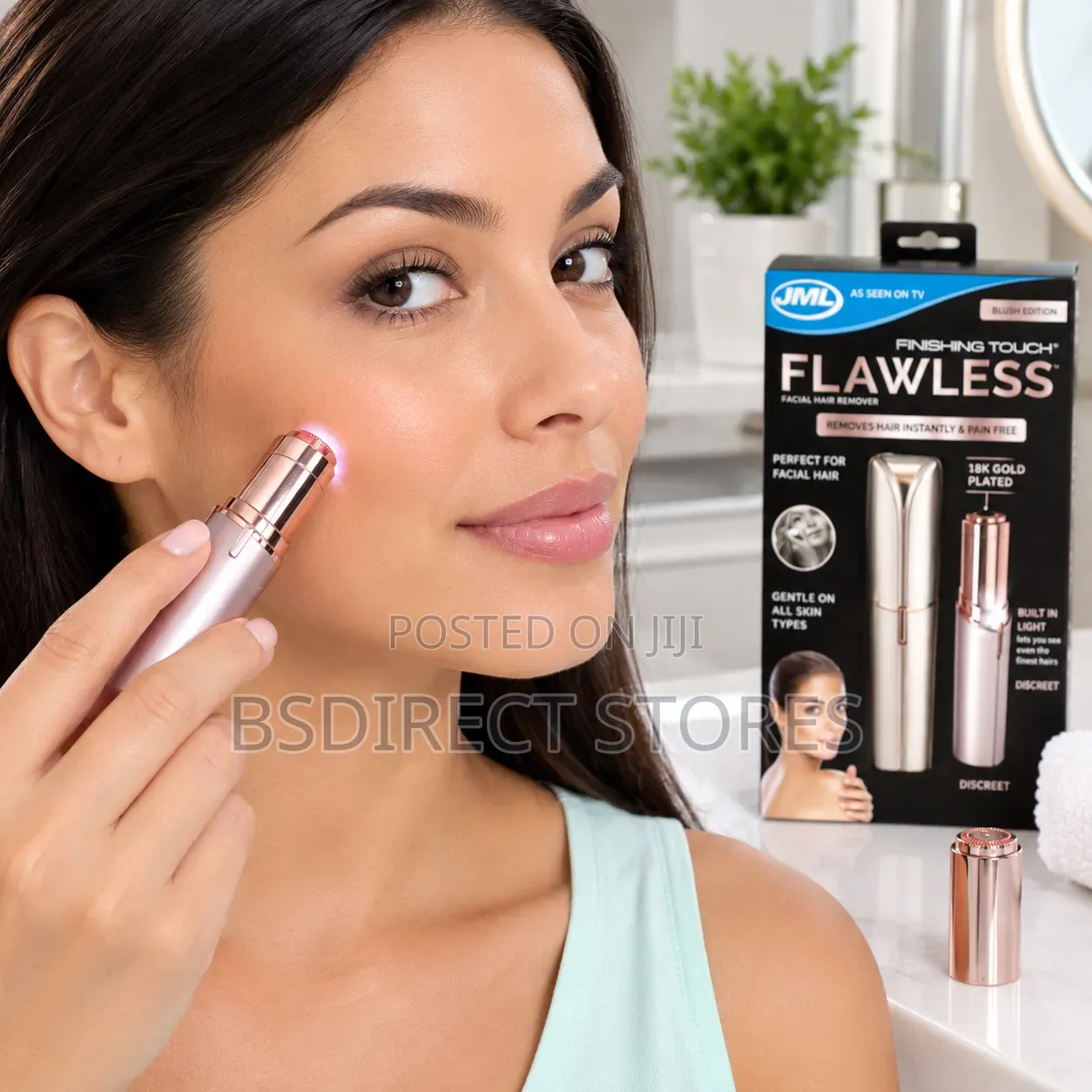JML Finishing Touch Painless BLUSH Flawless the Discreet Hair Remover