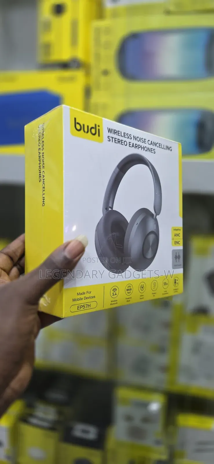 Budi Wireless Noise Cancelling Stereo Headphone EP57H