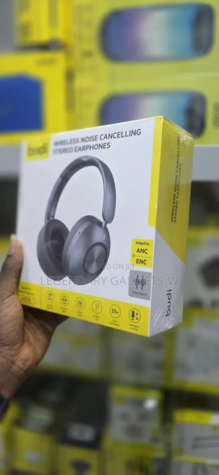 Budi Wireless Noise Cancelling Stereo Headphone EP57H