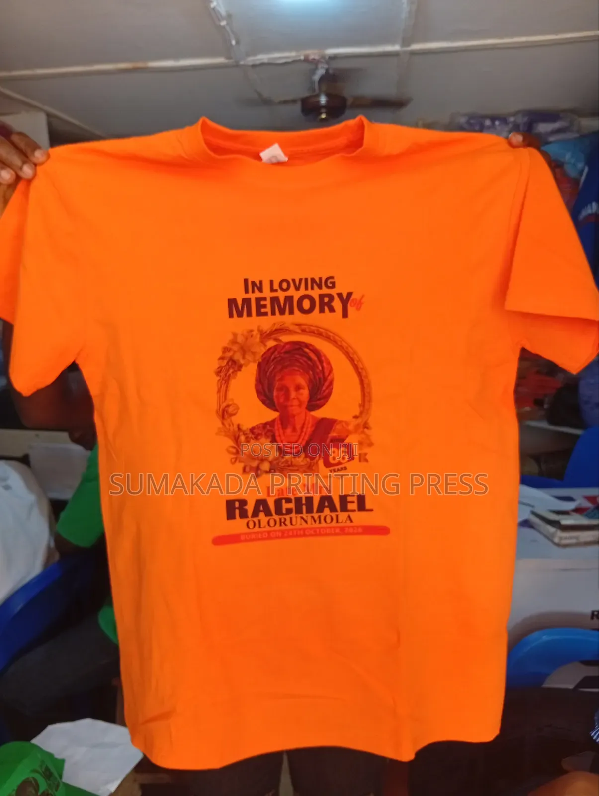 Burial & Memorial T-Shirts/Polos | Custom Photo & Name Printing–₦5,000