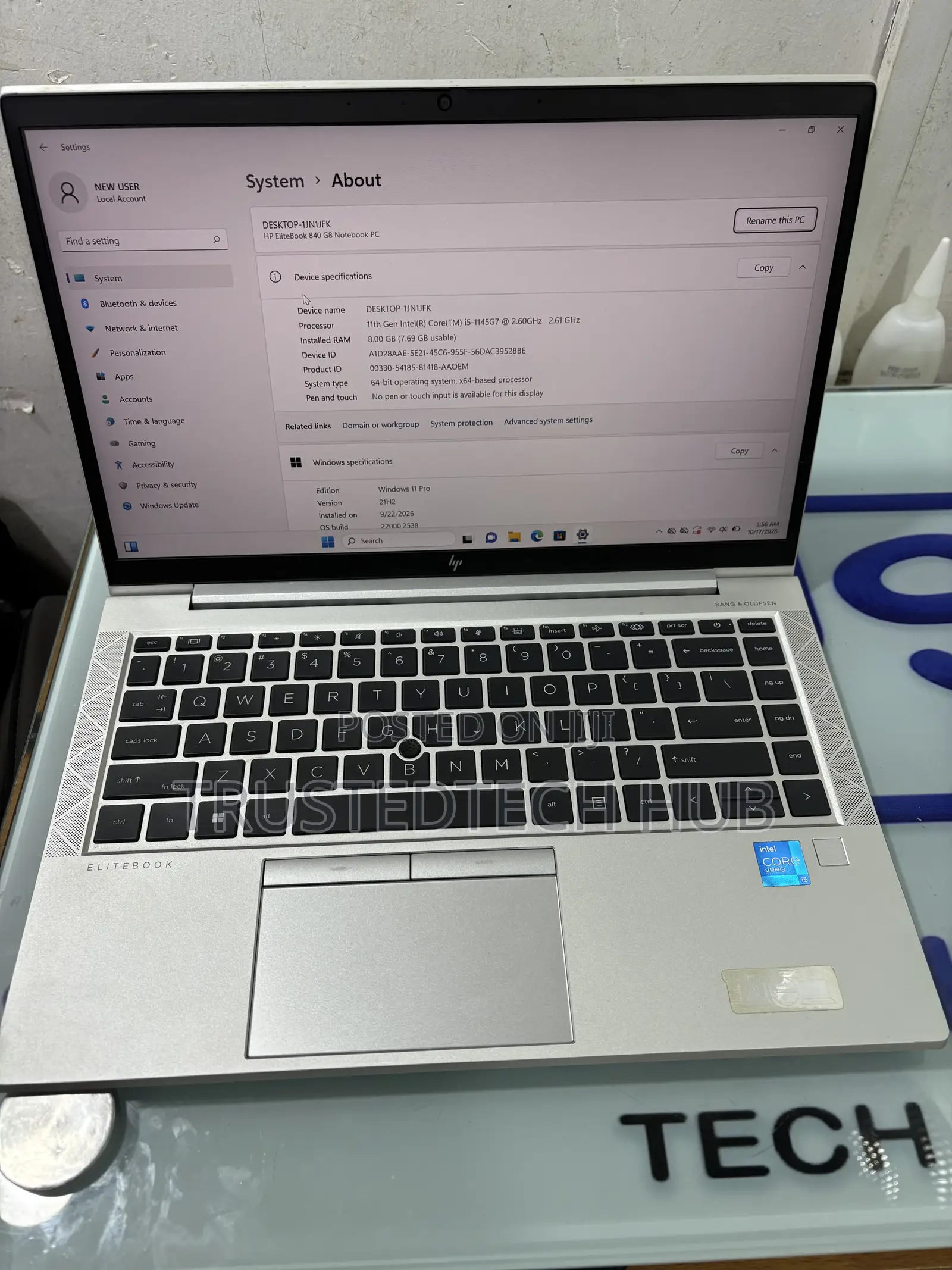 Laptop HP EliteBook 840 G8 8GB Intel Core i5 SSD 256GB