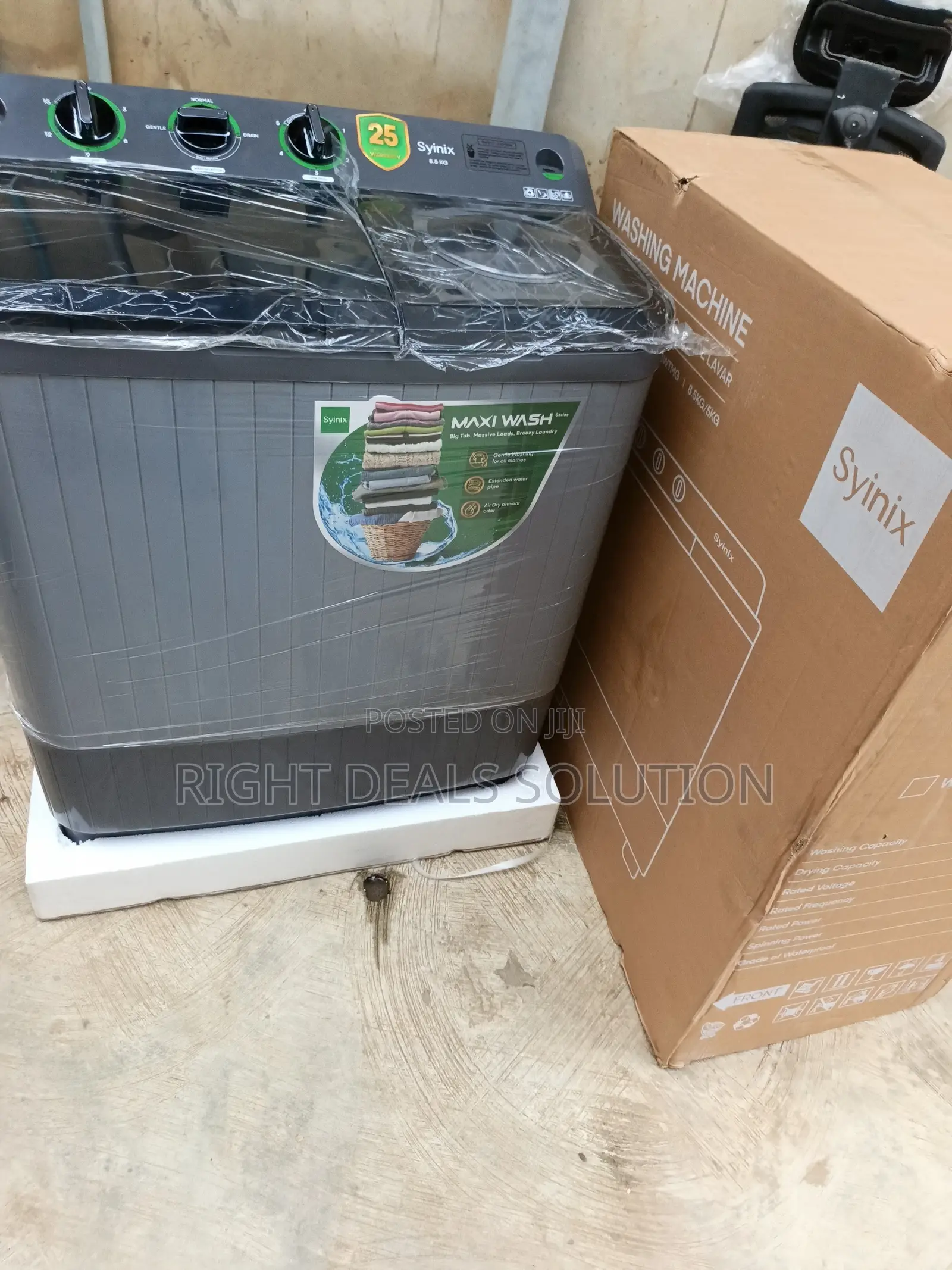 Syinix Dual Compartment Washing Machine With Spin Dryer
