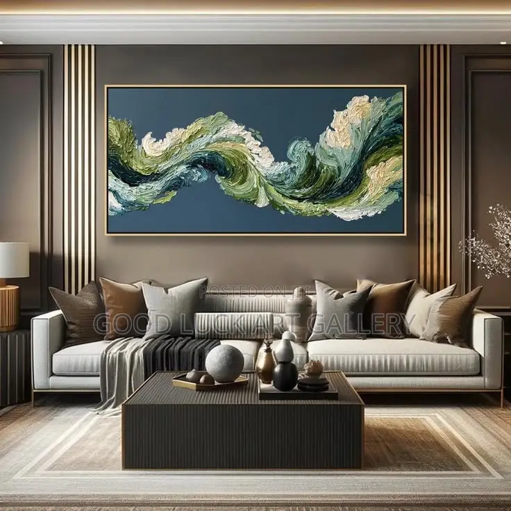 Luxury Abstract Ocean Wave Canvas Artwork